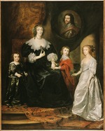 Dyck, Sir Anthonis van - Porträt von Witwe des Herzogs von Buckingham und ihrer Kinder