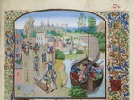 Liédet, Loyset - Massaker von Genter Freihändler bei Audenarde 1380 (Miniatur aus Grandes Chroniques de France von Jean Froissart)