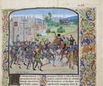 Liédet, Loyset - Rückkehr von Karl VI. nach Paris (Miniatur aus Grandes Chroniques de France von Jean Froissart)