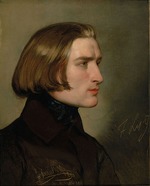 Amerling, Friedrich Ritter von - Porträt von Komponist Franz Liszt (1811-1886)