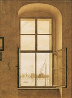 Friedrich, Caspar David - Blick aus dem Fenster des Künstlers, rechtes Fenster
