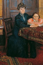 Gerstl, Richard - Frau mit Kind (Mathilde Schönberg mit Tochter Gertrud) 