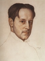 Somow, Konstantin Andrejewitsch - Porträt des Malers Mstislaw Dobuschinski (1875-1957)