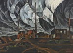 Niwinski, Ignati Ignatiewitsch - Landschaft mit Fabrikgebäude