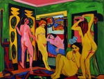 Kirchner, Ernst Ludwig - Badende im Raum 