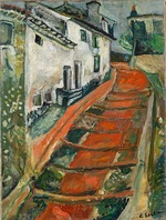 Soutine, Chaim - L'escalier rouge à Cagnes (Die rote Treppe in Cagnes)