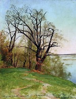Lewitan, Isaak Iljitsch - Eiche am Ufer des Flusses