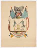 Unbekannter Künstler - Freiheit, Gleichheit, Brüderlichkeit (Liberté, Égalité, Fraternité). Allianzvertrag zwischen den USA und Frankreich 1778