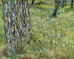 Gogh, Vincent, van - Baumstämme im Gras