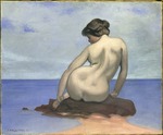 Vallotton, Felix Edouard - Baigneuse assise sur un rocher 