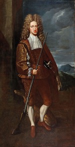 Closterman, John - Porträt von Karl II. von Spanien im Jagdkostüm 