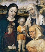 Bergognone, Ambrogio - Madonna und Kind mit der Heiligen Katharina von Siena und Kartäusermönch