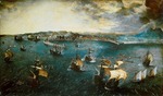 Bruegel (Brueghel), Pieter, der Ältere - Blick auf die Bucht von Neapel