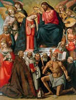 Signorelli, Luca - Marienkrönung mit Engeln und Heiligen