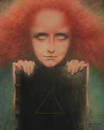 Delville, Jean - Mysteriosa. Bildnis Madame Stuart-Merrill