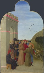 Sassetta - Der Wolf von Gubbio (Altartafel von Borgo del Santo Sepolcro)