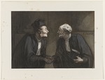 Daumier, Honoré - Deux avocats: la poignée de main (Zwei Anwälte: der Händedruck)
