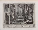 Hogarth, William - Die beiden Lehrlinge an ihren Webstühlen. Folge Fleiß und Faulheit (Industry and Idleness)