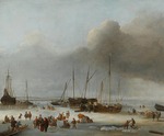 Dubbels, Hendrick Jacobsz. - Eisvergnügen in den Docks im Osten Amsterdams