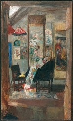 Ensor, James - Squelette regardant chinoiseries 