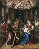 Vos, Maerten, de - Der Heilige Lukas, die Madonna malend
