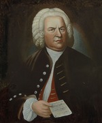 Haussmann, Elias Gottlob - Porträt von Johann Sebastian Bach