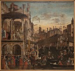Carpaccio, Vittore - Das Wunder der Reliquie des heiligen Kreuzes an der Ponte di Rialto