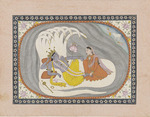 Unbekannter Künstler - Vishnu auf der Schlange Shesha mit Gemahlin Lakshmi 