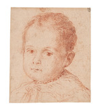 Fontana, Lavinia - Porträtstudie eines Kindes mit Perlenkette