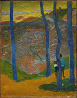 Gauguin, Paul Eugéne Henri - Les Arbres bleus. Vous y passerez, la belle. (Die blauen Bäume. Deine Zeit wird kommen, meine Schöne)