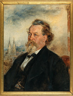 Romako, Anton - Porträt von Architekt Wilhelm Bücher (1824-1888)