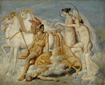 Ingres, Jean Auguste Dominique - Venus, von Diomedes verletzt, kehrt in den Olymp zurück