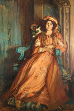 Blanche, Jacques-Émile - Porträt von Mabel Dodge Luhan (1879-1962) in der Villa Curonia bei Florenz