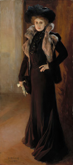 Edelfelt, Albert Gustaf Aristides - Porträt von Opernsängerin Aino Ackté (1876-1944)