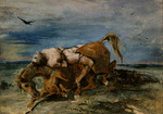 Delacroix, Eugène - Masepa auf dem sterbenden Pferd