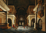 De Lorme, Anthonie - Kircheninterieur mit eleganten Figuren