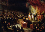 Scheffer, Ary - Louis-Philippe leistet den Eid auf die Verfassung vor den Kammern am 9. August 1830