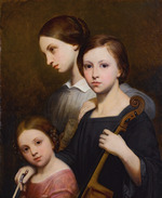 Scheffer, Ary - Porträt von René, Cécile und Louise Franchomme