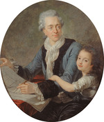 Callet, Antoine-François - Porträt von Architekt Claude-Nicolas Ledoux (1736-1806) mit seiner Tochter