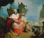 Unbekannter Künstler - Porträt von Kardinal Louis Antoine de Noailles (1651-1729)
