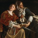 Gentileschi, Artemisia - Judith mit dem Haupt des Holofernes und einer Dienerin