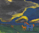 Nolde, Emil - Landschaft mit Mutterpferd