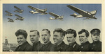 Unbekannter Künstler - Helden der Sowjetunion: Ljapidewski, Lewanewski, Molokow, Slepnjow, Wodopjanow, Kamanin und Doronin