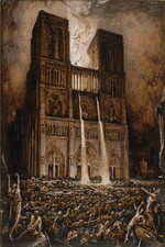 Chifflart, François - Angriff auf Notre-Dame. Der Glöckner von Notre-Dame von Victor Hugo