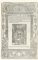 Dürer, Albrecht, (Werkstatt) - Titelseite von Cicero's Orationes mit Druckmarke von Jodocus Badius 