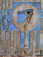 Altägyptische Kunst - Das Horusauge. Deckenrelief des Hathor-Tempels von Dendera