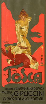 Hohenstein, Adolfo - Plakat für die Oper Tosca von G. Puccini