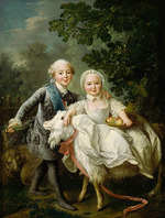 Drouais, François-Hubert - Charles de Bourbon, comte d'Artois und seine Schwester Clothilde