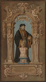 Holbein, Hans, der Jüngere - Bildnis Erasmus von Rotterdam (1467-1536) im Gehäus