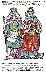 Unbekannter Künstler - König William III. von England mit der Bill of Rights in der Hand, und Königin Maria II.